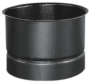 Insertie perete evacuare fum otel negru 150 mm 