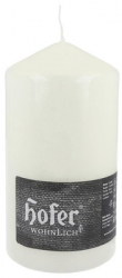 Lumanare Hofer alba forma cilindrica 15 cm Fara parfum 