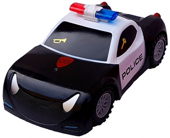 Masinuta de politie Atinge-ma si merg cu sunete 16 cm din plastic 