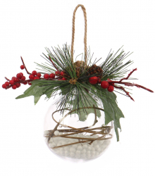Matura de exterior fir din elaston 40 cm fara coada rosie Bej / Rosu 