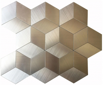 Mozaic aluminiu si plastic 28.8 x 25 cm argintiu 