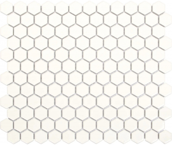 Mozaic ceramic 26 x 30 cm Hexa alb 