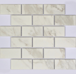 Mozaic ceramic 29.5 x 29.1 cm Remix Marble alb 