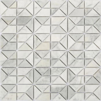 Mozaic din marmura 30 x 30 cm Sekdem alb 