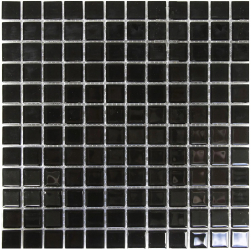 Mozaic sticla 30 x 30 cm negru 