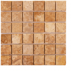 Mozaic travertin 30.5 x 30.5 cm Gold Sienna bej 