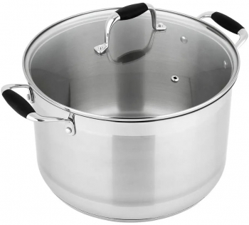 Oala din inox cu capac 24 cm 5.5 L Argintiu 