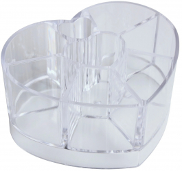 Organizator machiaj Emma 10.5 x 9.5 x 6 cm transparent 