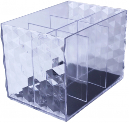 Organizator machiaj Nicol 16 x 11 x 11.8 cm transparent 