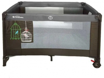 Patut pliabil stil tarc mobil pentru bebelusi 1 luna-3 ani 15 kg Negru / Gri 
