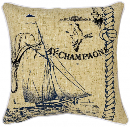 Perna decorativa patrata bumbac si poliester cu print vintage bej 40 x 40 cm Bej 