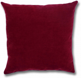 Perna decorativa patrata uni poliester si fibra poliester siliconizata rosu 50 x 50 cm Rosu 