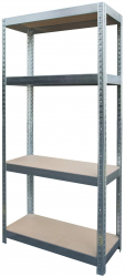 Raft metalic pentru depozitare 4 polite 150 x 70 x 30 cm 80 kg/polita gri 