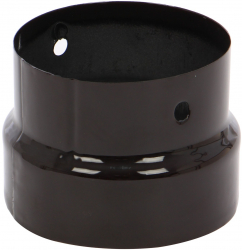 Reductie evacuare fum tabla emailata FI 130 - 120 mm negru mat 
