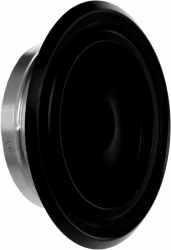 Rozeta cu capac tabla emailata FI D 120 mm neagra 