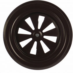 Rozeta cu grila ventilatie tabla emailata FI D 120 mm maro 