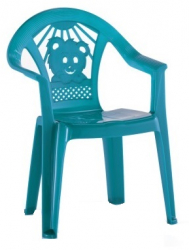 Scaun copii din plastic Bear 37x30x51 cm albastru 