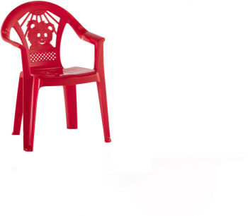 Scaun copii din plastic Bear 37x30x51 cm rosu 