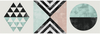 Set 3 tablouri canvas Geometry III 30 x 30 cm 