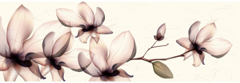 Set 3 tablouri canvas Magnolia 30 x 30 cm 