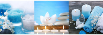 Set 3 tablouri canvas Zen I 30 x 30 cm 