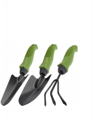 Set 3 unelte gradina Pro Garden din metal 34X10X8 5 cm Verde/Negru Verde / Negru 