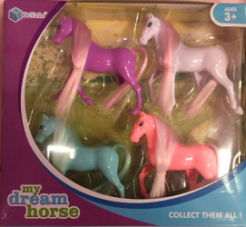 Set 4 caluti colorati pentru copii din plastic 10 cm 