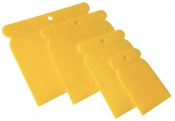 Set 4 raclete flexibile tip spaclu multifunctionale pentru chit gresie faianta intindere autocolant si alte activitati Galben CID-BBL703 