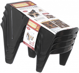 Set 4 suporturi pantofi 26.5 x 13 x 20.1 cm negru 