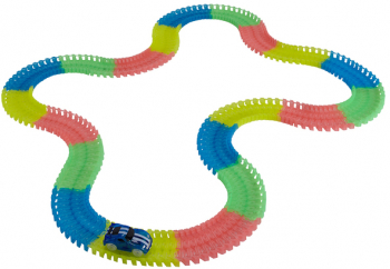 Set de joaca Circuit Luminos cu masinuta pista din 220 de piese multicolor Multicolor