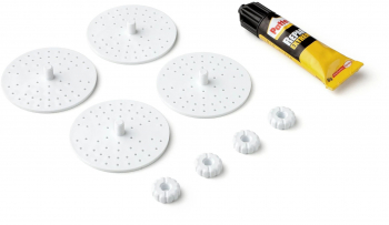 Sistem prindere din plastic fixare prin lipire alb mat 