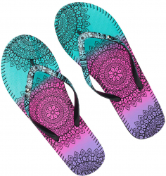Slapi de dama colorati cu imprimeu Mandala 40-41 