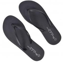 Slapi de dama monocromi cu curea din pvc negru 40-41