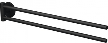 Suport de prosop baie Nero din metal fixare prin insurubare sau lipire cu 2 brate negru