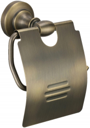 Suport hartie igienica Bronze din metal fixare prin gaurire aspect bronz lucios 
