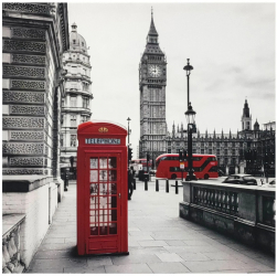 Tablou canvas Inspire Red telephone 40 x 40 cm 