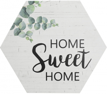 Tablou decorativ lemn Home sweet home 30 x 26 cm 