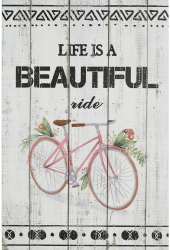 Tablou decorativ lemn Life is beautiful 20 x 30 cm 