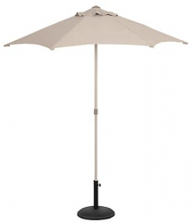Umbrela terasa gradina B and Q Shiny din aluminiu rotunda 200 cm Bej Bej Mobilier Gradina