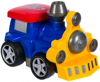 Vehicul de jucarie pentru copii Locomotiva multicolora 11 cm 