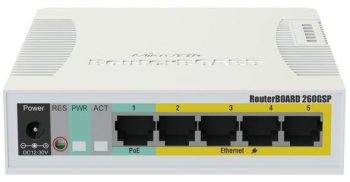 Switch MikroTik RB260GSP Gigabit 5 Porturi 1 x SFP PoE