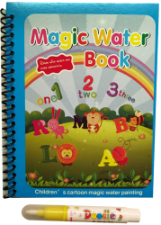 Carte de colorat cu apa reutilizabila 8 pagini 4 imagini Magic Water Book Numere 