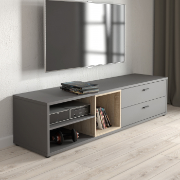 Comoda TV Grey Wolf 161x41.5x41.5 cm 