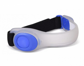 Curea reflectorizanta cu LED-uri pentru sporturile nocturne Alb-Albastru TCL-BBL7167 