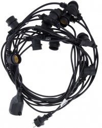 Ghirlanda luminoasa 12 m cu 10 becuri LED G45 Roz cu Albastru IP65 pentru interior si exterior Negru TLF-BBL7162 