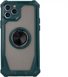 Husa tip bumper compatibila cu Samsung Galaxy S20 FE inel magnetic cu functie kickstand model Bumper Defender Verde