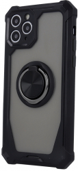 Husa tip bumper compatibila cu Samsung Galaxy S22 Plus inel magnetic cu functie kickstand model Bumper Defender Negru 