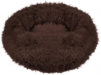 Culcus pentru caini si pisici Cozy 70 cm marimea M rotund maro 