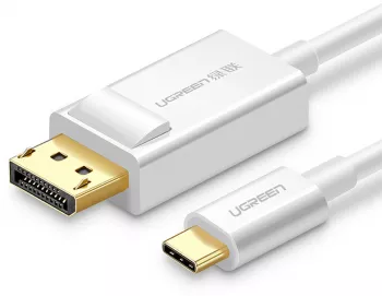 Cablu USB-C 4K Ugreen Unidirectional USB Type C la Display Port 4K 1.5m - Alb 