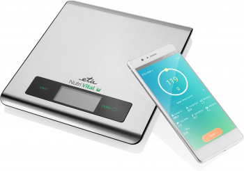 Cantar de bucatarie ETA Nutri Vital Smart 0790 90000 5 Kg precizie 1 g tehnologie wireless otel inoxidabil 